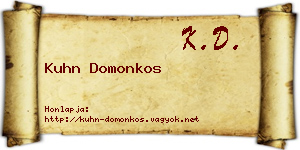 Kuhn Domonkos névjegykártya